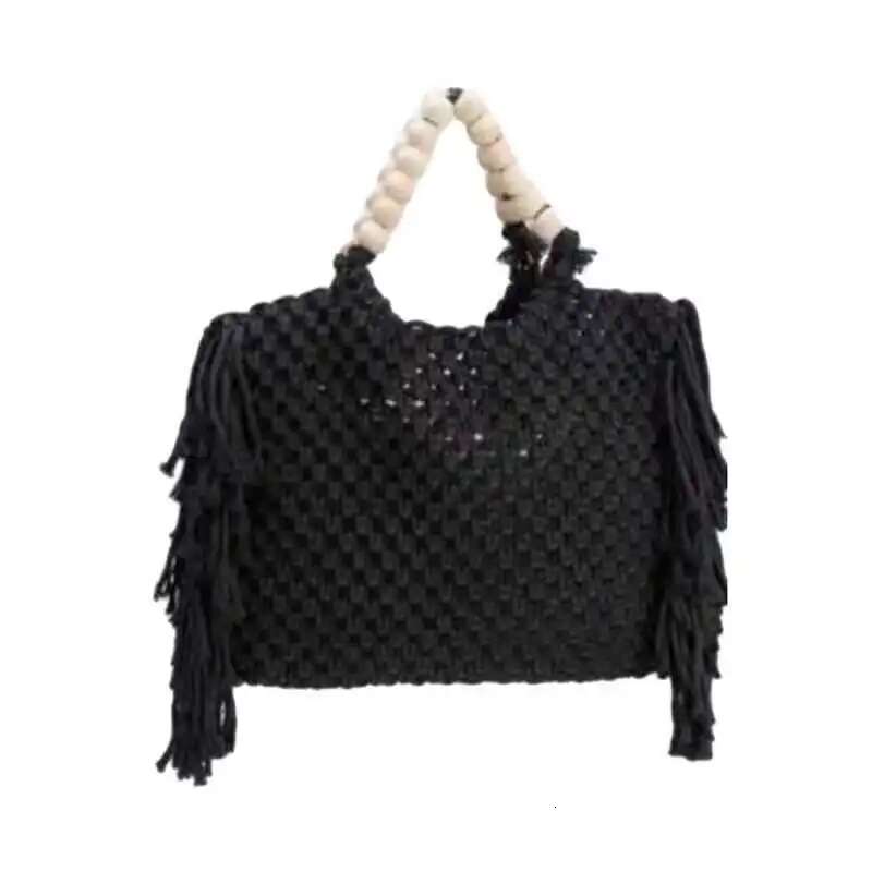 Casual Tassel Grass Shoulder Womens Hand Woven Handbag For Leisure Outdoor Vacation, Armpit Bag Fashionable Designer High quality Storage Bag Crossbod