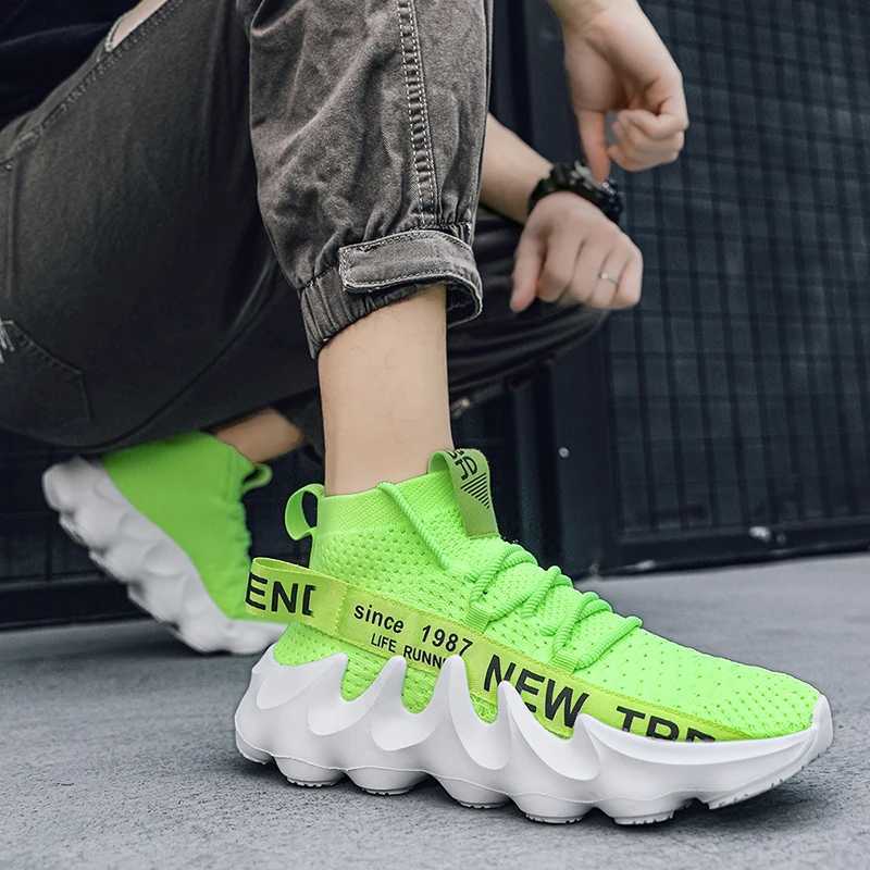 Unisex summer casual sports shoes short chubby breathable mens outdoor running shoes womens thick soled non slip Zapatillas new colorXJ250312