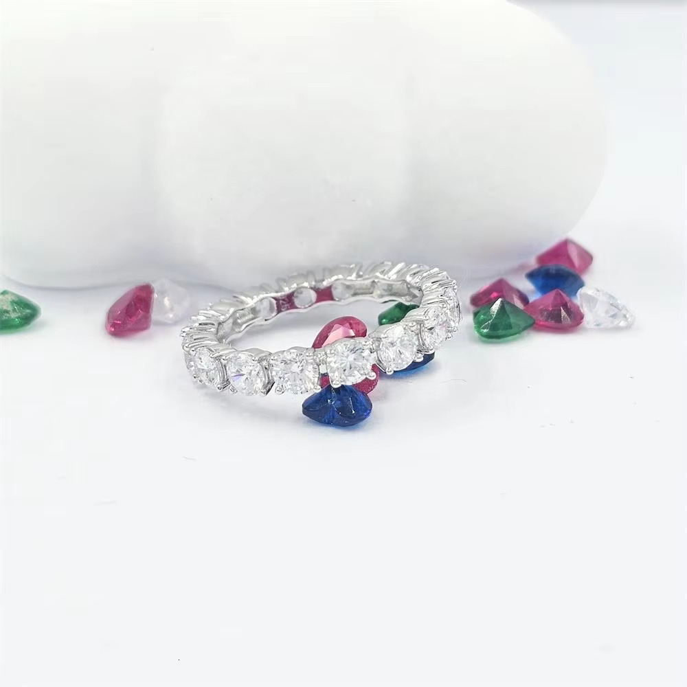 Elegant Sterling Silver Moissanite Ring Fine Elegant Jewelry