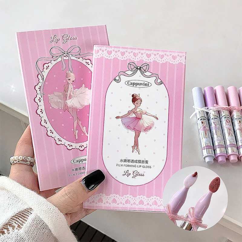 Halo dye coloring lip gloss crystal jelly moisturizing waterproof mirror glass lip gloss transparent colored cosmetic giftXJ250312