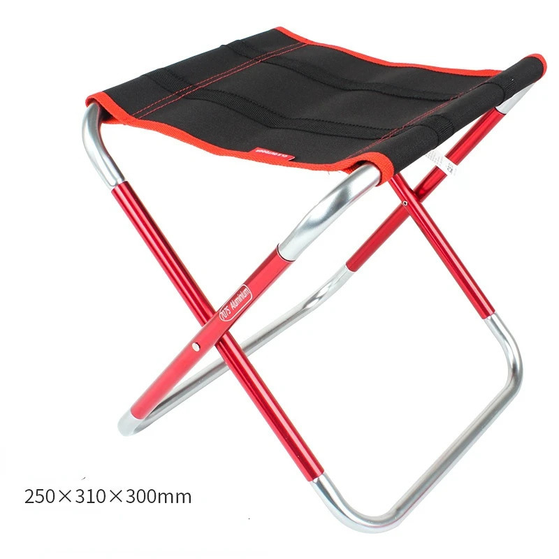 Folding Stool Large 7075 Aluminum Alloy Outdoor Portable Barbecue Fishing Folding Chair Camping Climbing Stool Portable Chair 250312