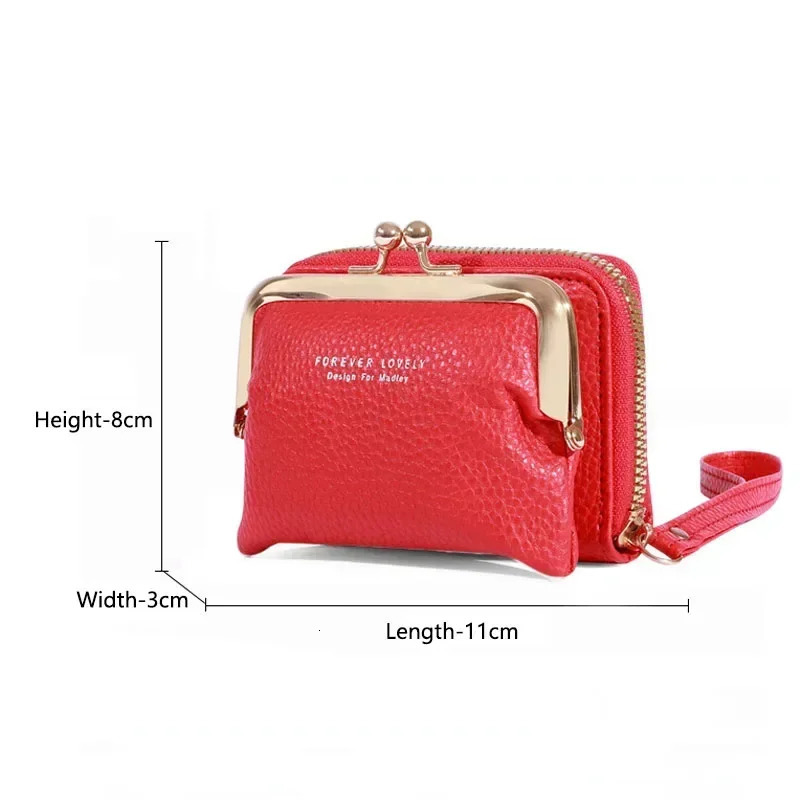 Fashion Womens Wallet Wrist Strap Short Coin Purse Trend Coin Clip Bag Female Elegant Multifunctional Card Bag 250311