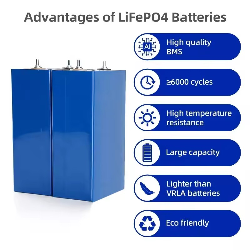 Grade A Lifepo 4 Prismatic 3.2v 30Ah 50ah 105ah 200ah 202ah 228ah 230ah 272ah 300ah Lf280k 302ah 280 Ah 280ah Lifepo4 Battery Cell For 12V 24V 48V RV 