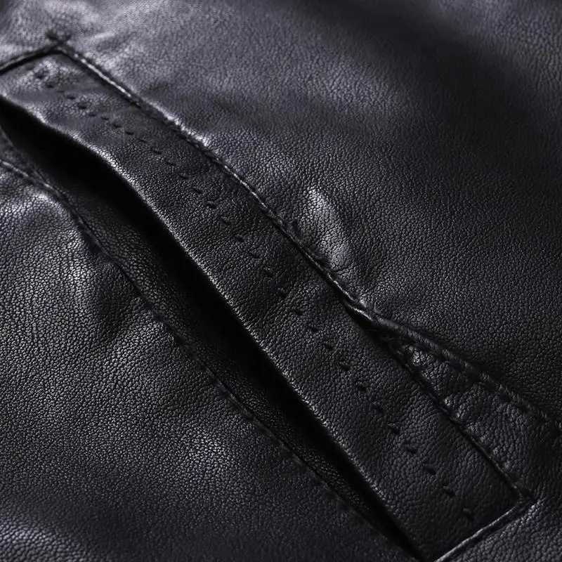 Men Faux Leather Jacket Motorcycle 8Xl Mens Jackets Black Jaqueta De Couro Masculina Outwear Male Pu Leather Mens Coats BrandT250311
