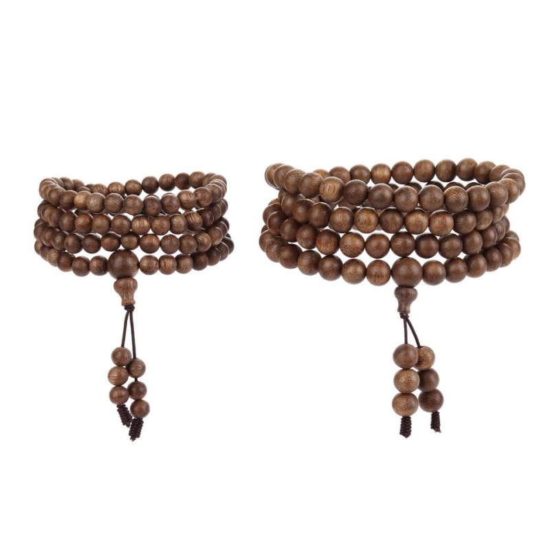 Brunei natural incense strings for men and women to play with multi-circle hand jewelry gift 108 pieces of incense Buddha beads rosary bracelet