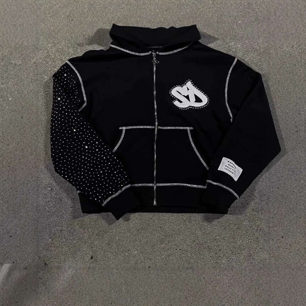 Sweatshirt zipper unisex early autumn comfortable casual personalized street hoodie black jacket versatile