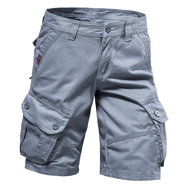 Mens Y2k Shorts Loose Large Size Multi-Pocket Overalls Summer Cotton Comfortable Nickel Pants Outdoor Casual Sports Beach Pants 250310