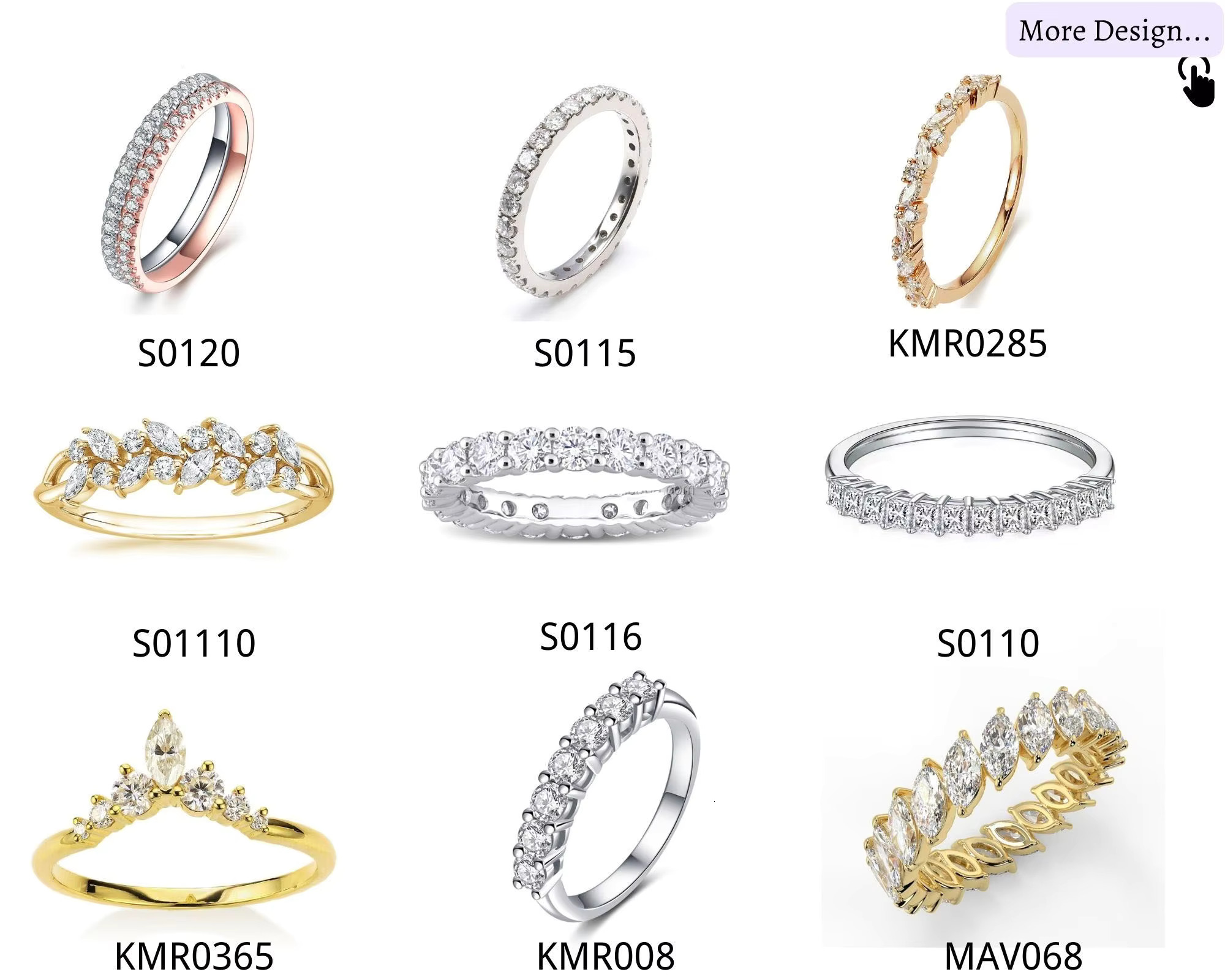 Radiant Cut Moissanite Diamond Pt950 Ring Charming Ring Women Fashion Rings