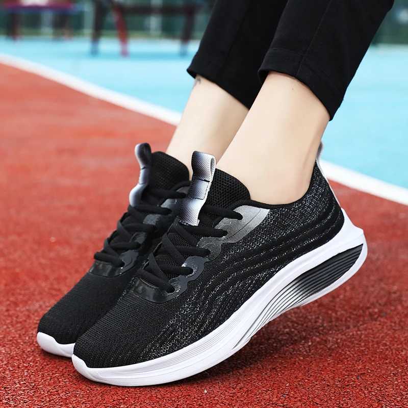 2023 Womens Sports Shoes Mesh Summer Breathable Casual Shoes Fashion Thick Bottom Lightweight Outdoor Running ShoesXJ250312