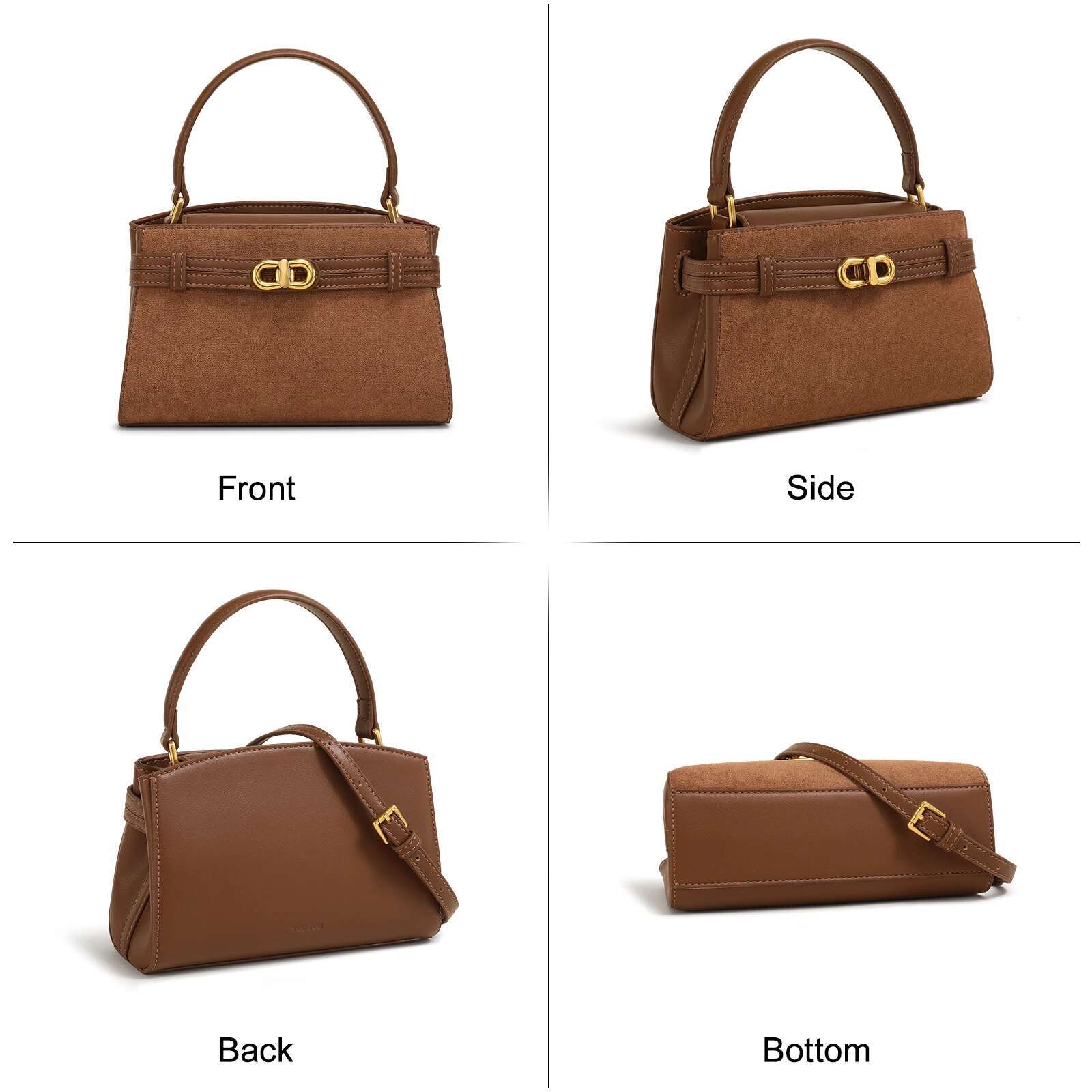TOUTOU Temperament Melade Brown Mini Ladies Handbag Shoulder Crossbody Bag Fashionable Versatile Christmas Gift