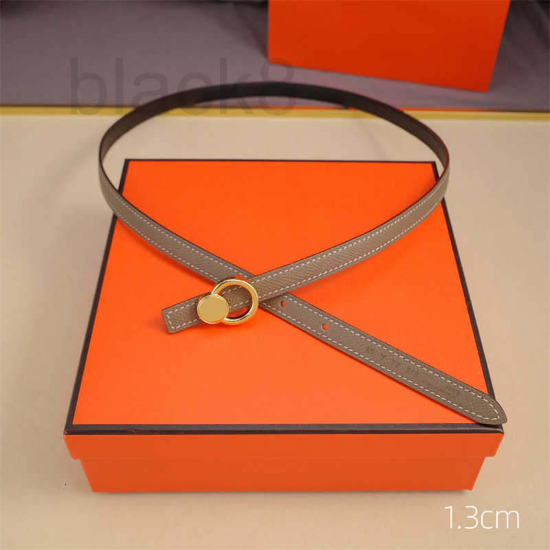 Belts Designer Belt For Womens Width 1.3cm Fashion Belts Genuine Leather Copper Buckle Men Waistband Ceinture Gurtel 1WZ3