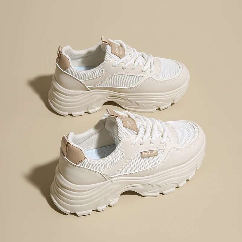 Chunky CRLAYDK Summer Sneakers for Women Platform Mesh White Casual Dad Shoes Comfortable Ladies Wedge Walking Sports Tennis
