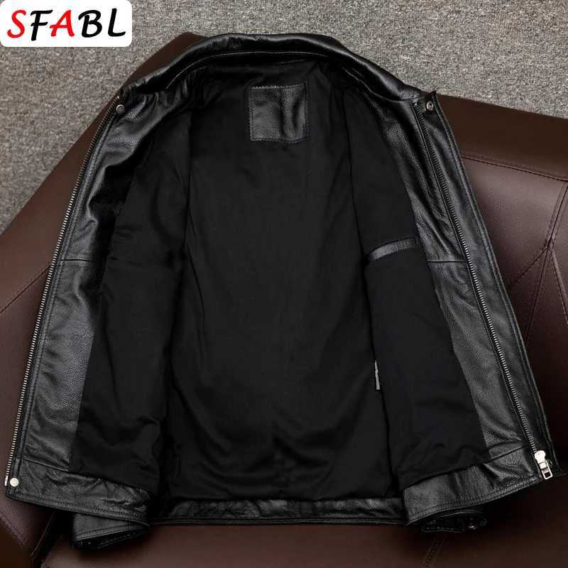 New Fashion Zip Up Leather Jacket Men Windbreak PU Leather Coat Man Outerwear Motorcycle Mens Leather Jacket Autumn Winter 3XLT250311