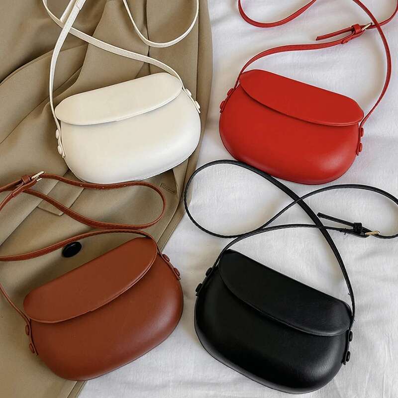 Leather Women PU Crossbody Fashion Purse Sg Saddle Shoulder Bag Candy Color Girl Messenger Bags