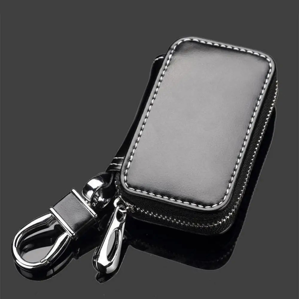 Genuine Leather Keychain Men Women Key Holder Organizer Pouch Car Key Fob Case Cover Zipper Bag Women Men Key Wallets 250311