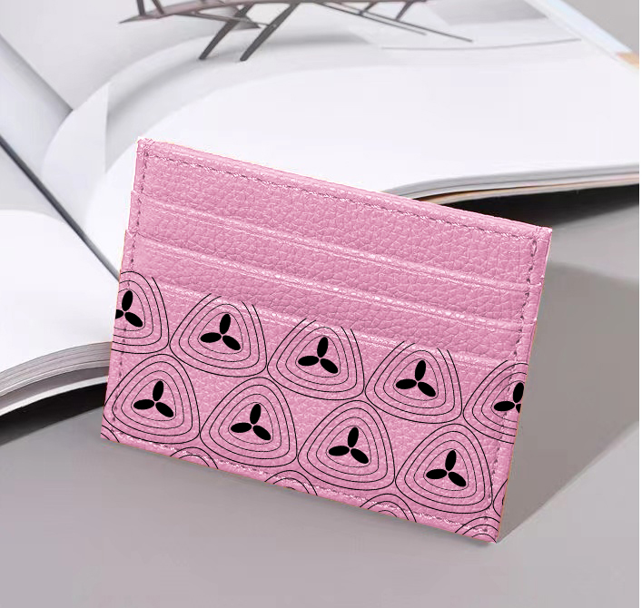 Card Holders Women MEN bag Clutch Real custom Name design BOX leather wallet slot handmade Customized personalized customizing A42