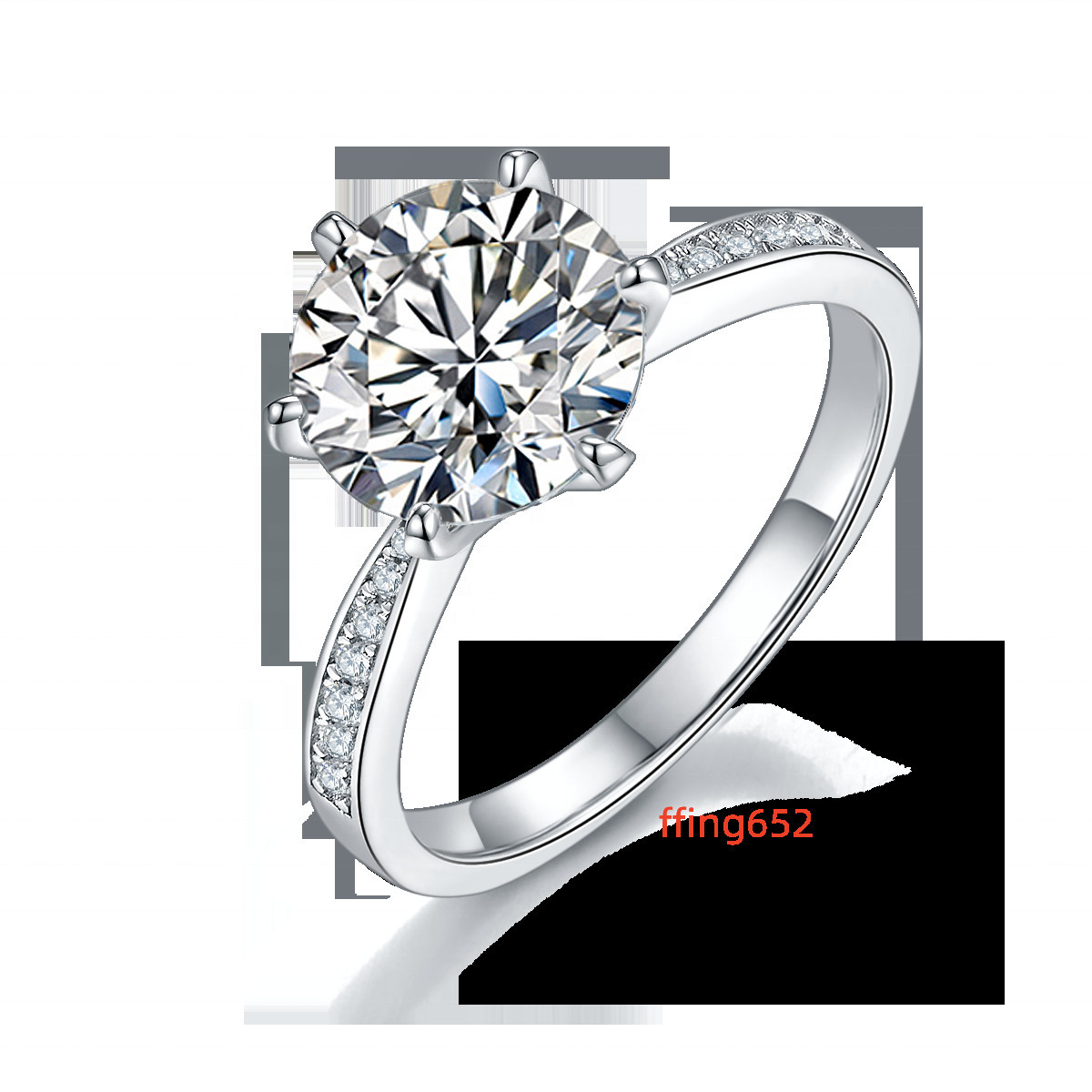 Real Moissanite Jewelry Wedding Engagement Ring 925 Sterling Silver Moissanite Diamond Ring