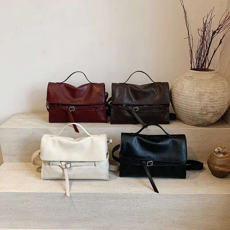 LEFTSIDE Small PU Leather Crossbody Bags Lady Short Handle Shoulder Bag For Women 2024 Designer Y2k Fashion Handbags And Purses
