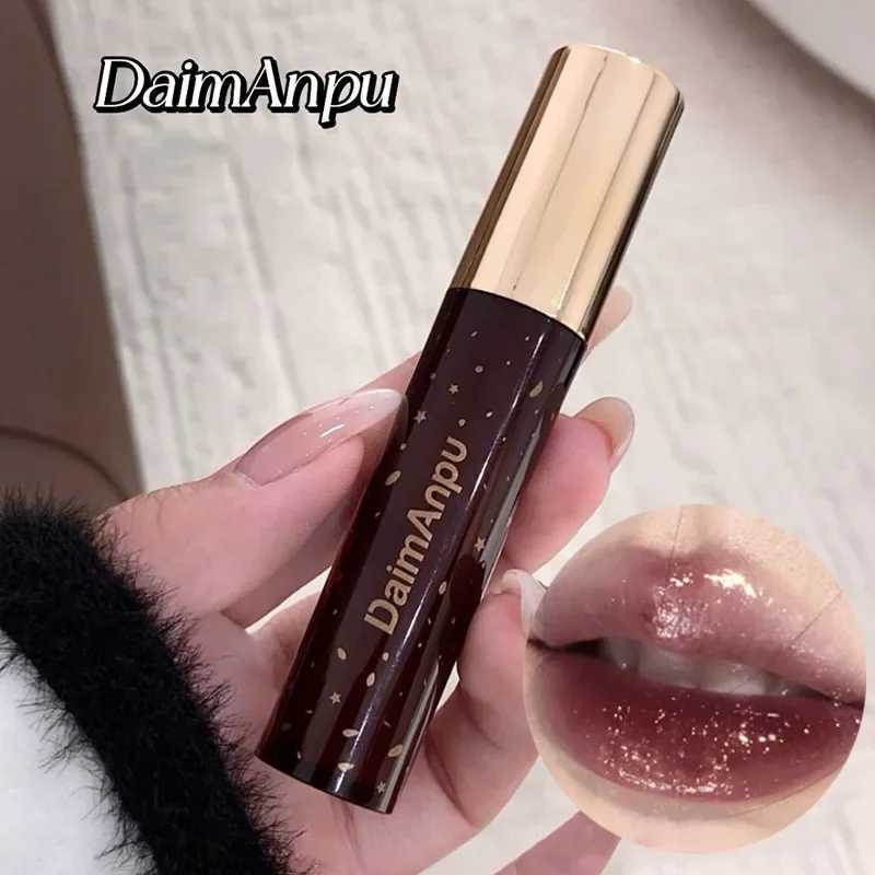 PCS waterproof durable mirror gloss gray brown sparkling fine gloss lip color retro dark chocolate lip color lip color makeup W250312