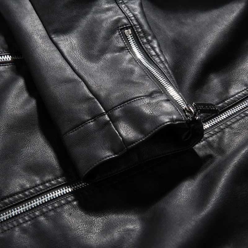 2023 Autumn and Winter Mens Motorcycle PU Leather Coat Mens Jacket Comfortable Fashion Casual CoatT250311