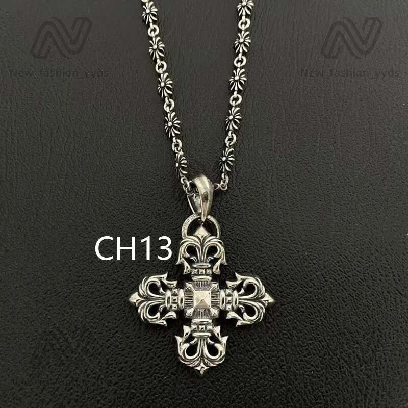 2025 Boat Cross Necklace Bold Letter Cross Women Chrome Necklaces Designer Brand Flower Pendant Plated Chain Men heartly Jewelry moissanite diamond necklace 59a