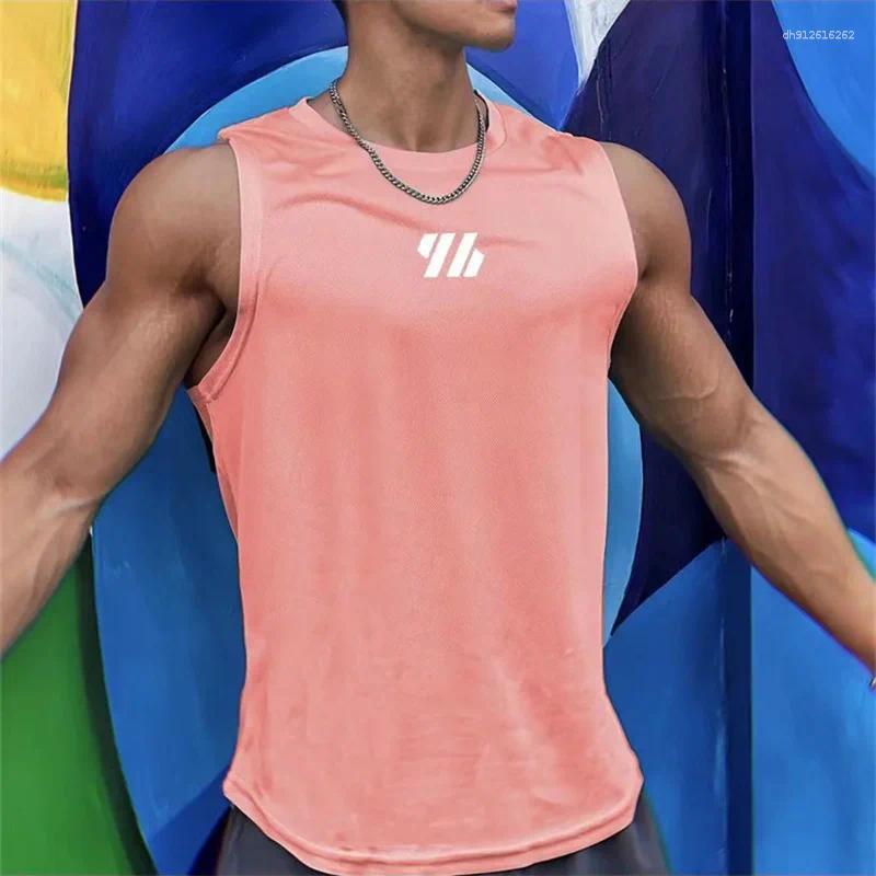 Men's Tank Tops 2025 Est Summer Gym Vest High Quality Mesh Shirt Sleeveless T-shirts Men Basketball Running Fitness Sports