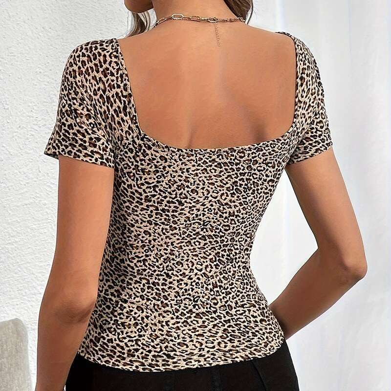 Tank Tops Body Y2K Summer Hot Girl Style Retro Leopard Print Camisole Slim Spaghetti Strap Sexy Top Skinny Sleeveless