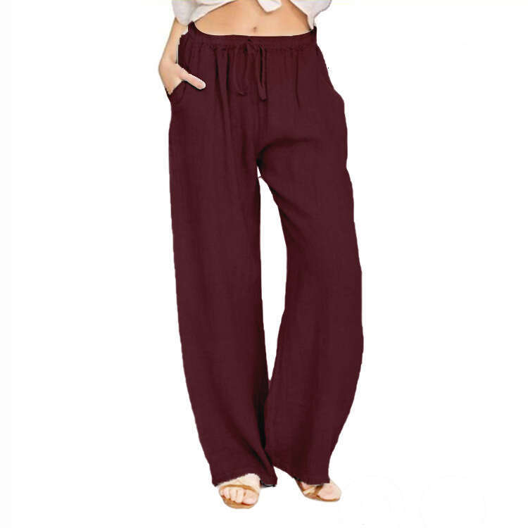 European American plus size loose en casual wide leg pants women's 2025 new style chic and elegant clothing
