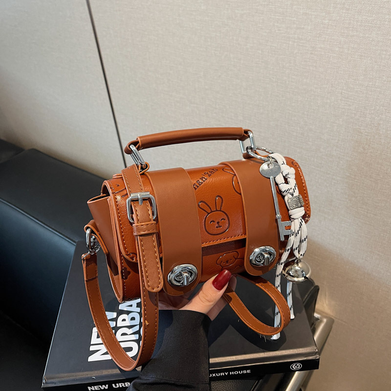 Cute Rabbit Printed Pattern Handbag 2025 New Women s Designer Fashion Underarm Bag Trendy High Quality Wallet Storage Bag Mini Crossbody Bag