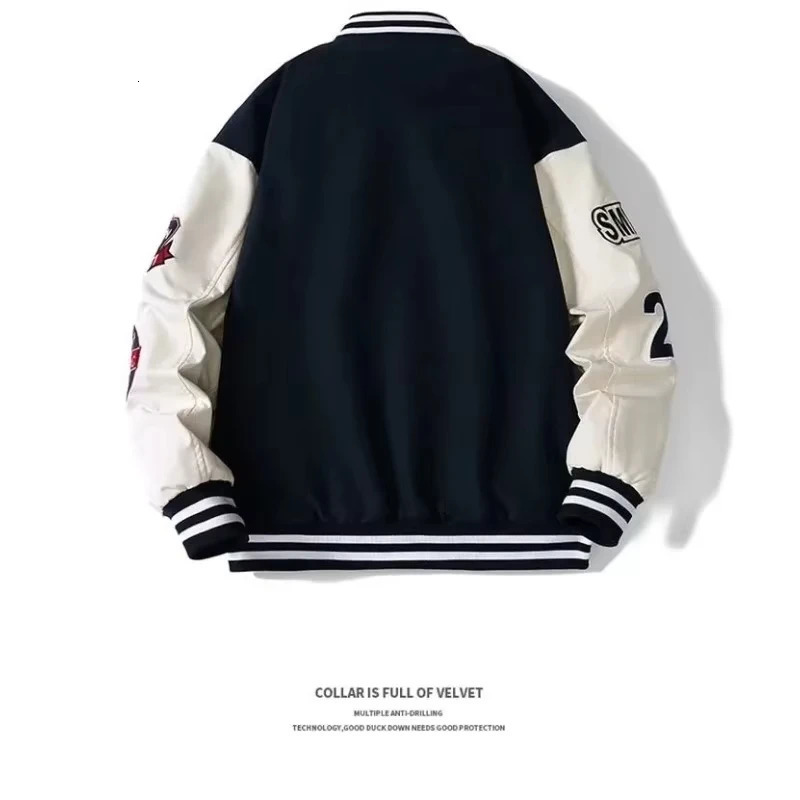 Los Angeles California United States City Copy Flower Letter Mens Loose Fashion Baseball Motorcycle Travel Jacket 250312