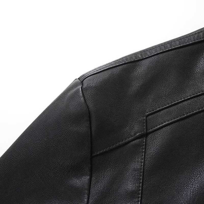 Mens Fashionable Warm Thermal Leather Jacket Casual Slim Fit Biker Gear PU Stand Collar Jacket For Smooth SilhouetteT250311