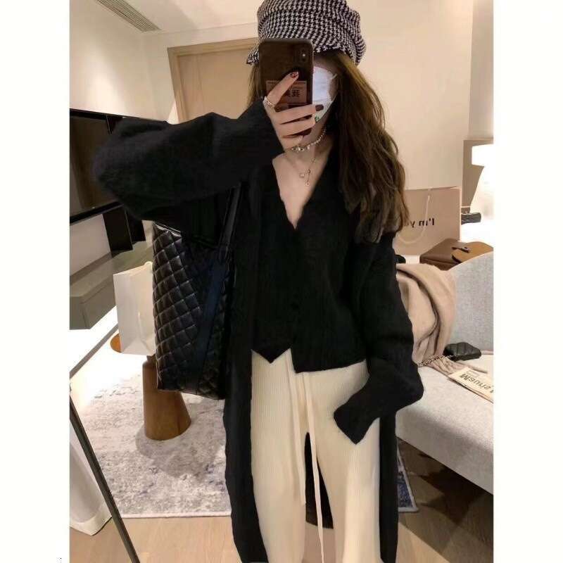 Maillard European British Style Long Sweater 2024 Autumn/Winter Design Sense Coat Two-Piece Set