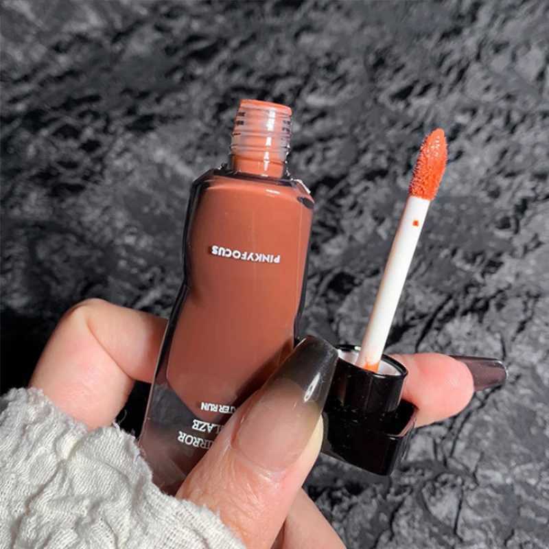 6-color jelly mirror moisturizing lip gloss transparent glass lip gloss waterproof liquid lipstick brown transparent lip gloss makeup W250312