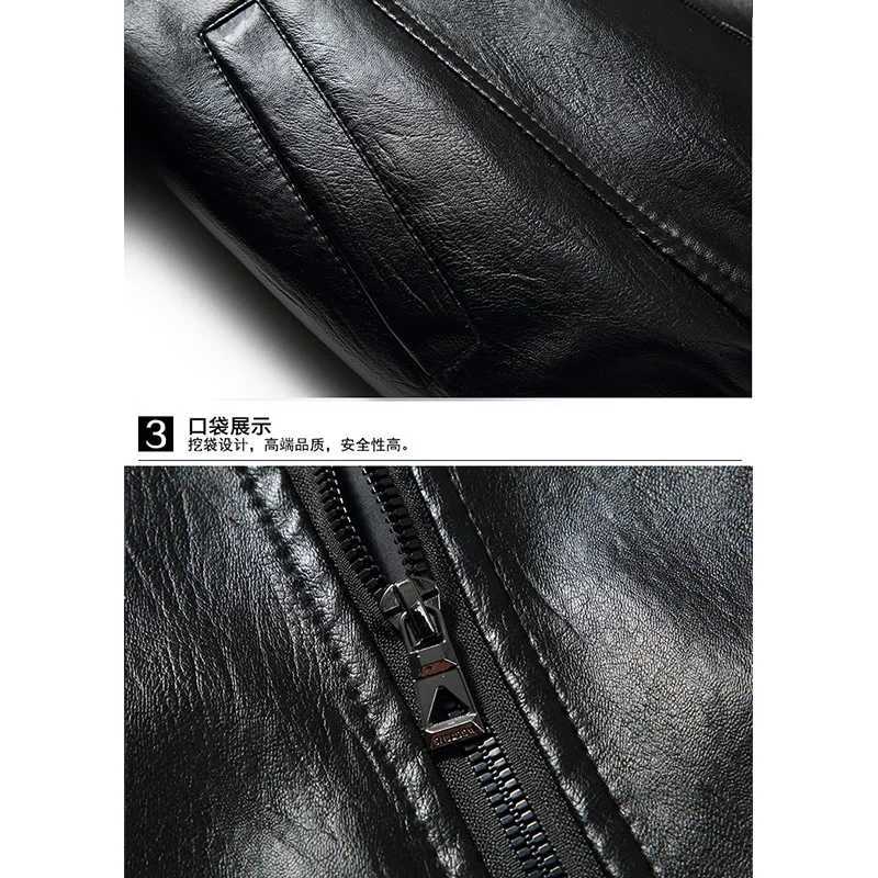 Autumn Winter Loose Casual Black PU Leather Coat Male Long Sleeve Fashion Zipper Outwear Top Hombre All-match Cardigans JacketT250311