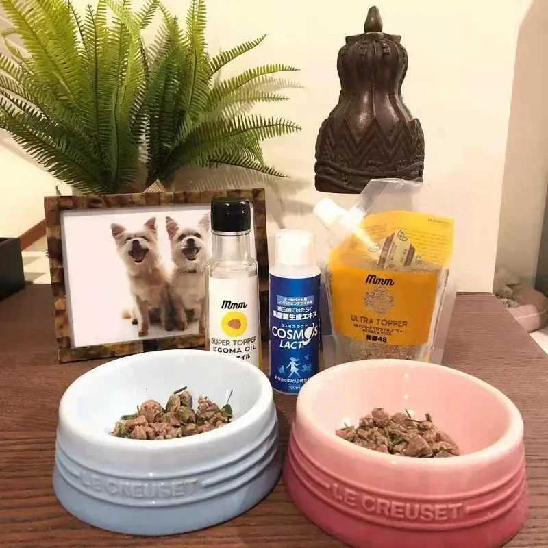 Extra Wide Anti Spill Pet Bowl Elevated Pets Feed Bowls Cat Feeder Whisker Stress-Free Dog Ceramic Cat Feeding Bowls Dog BowlT250307
