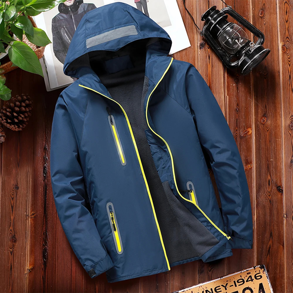 Men Autumn Thin Outdoor Jacket Waterproof Outwear Windbreaker Reflective Article Jackets For Rain 250312
