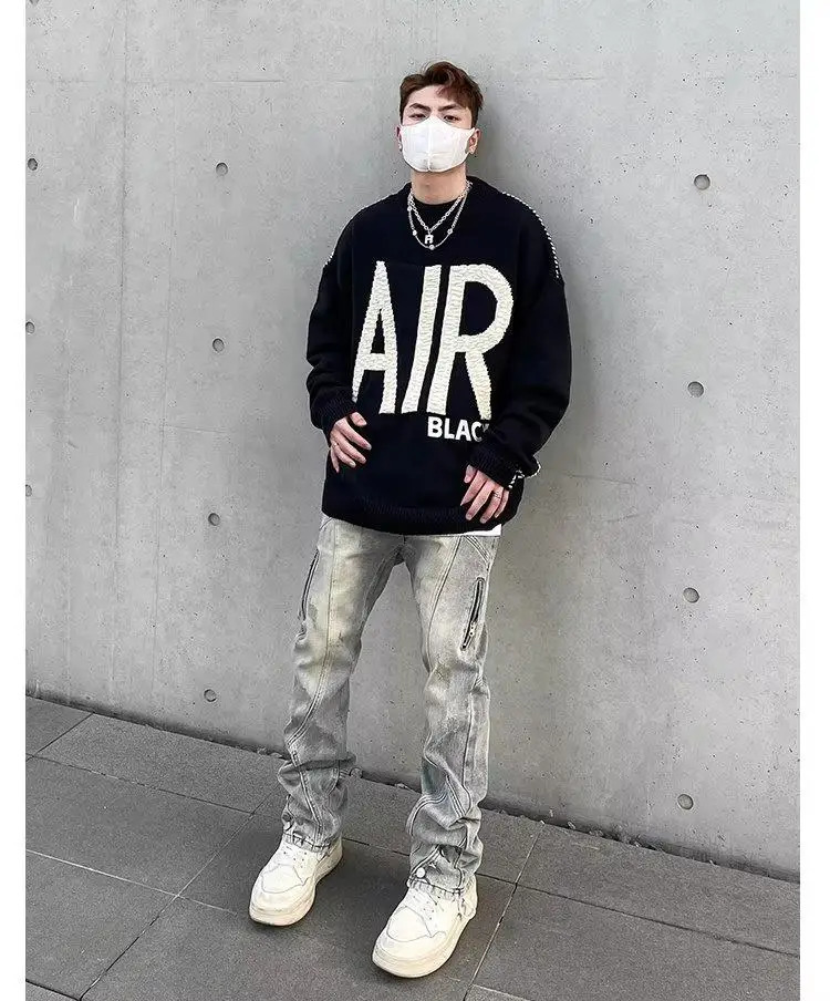 Mens Jeans Pants Y2k Baggy Man Trousers Streetwear Denim Shorts Jean Clothing Flared Cargo Wide Pant Ripped 250312