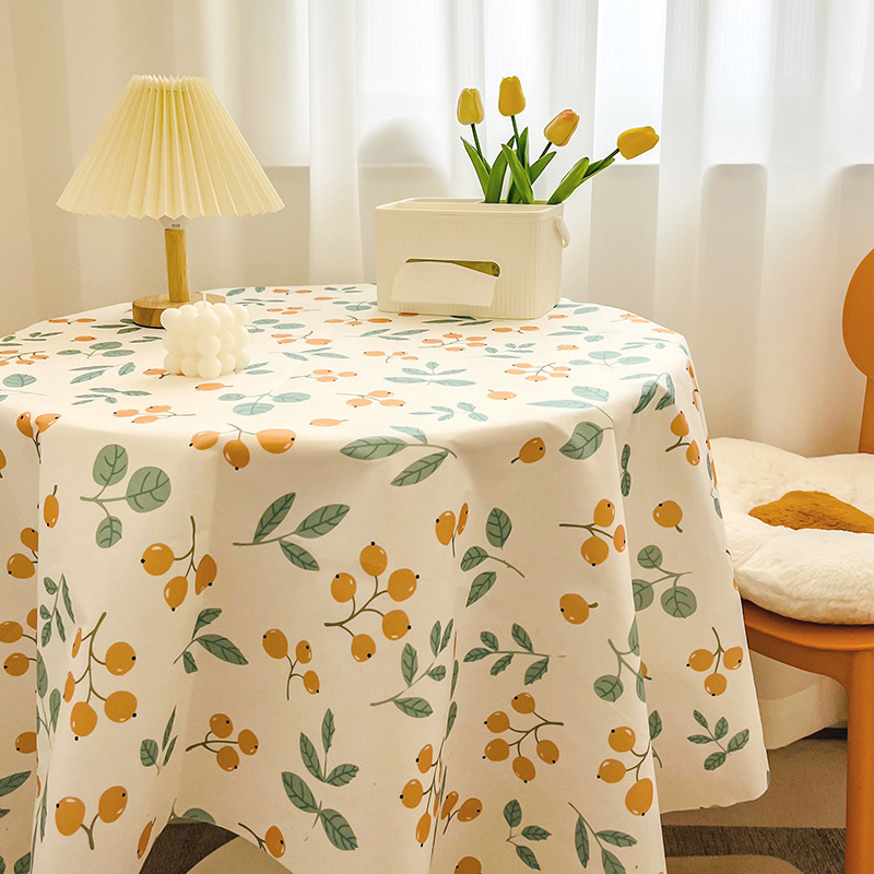 Tablecloth style pastoral floral student dormitory desk cloth round table coffee table cover table mat 65WN01