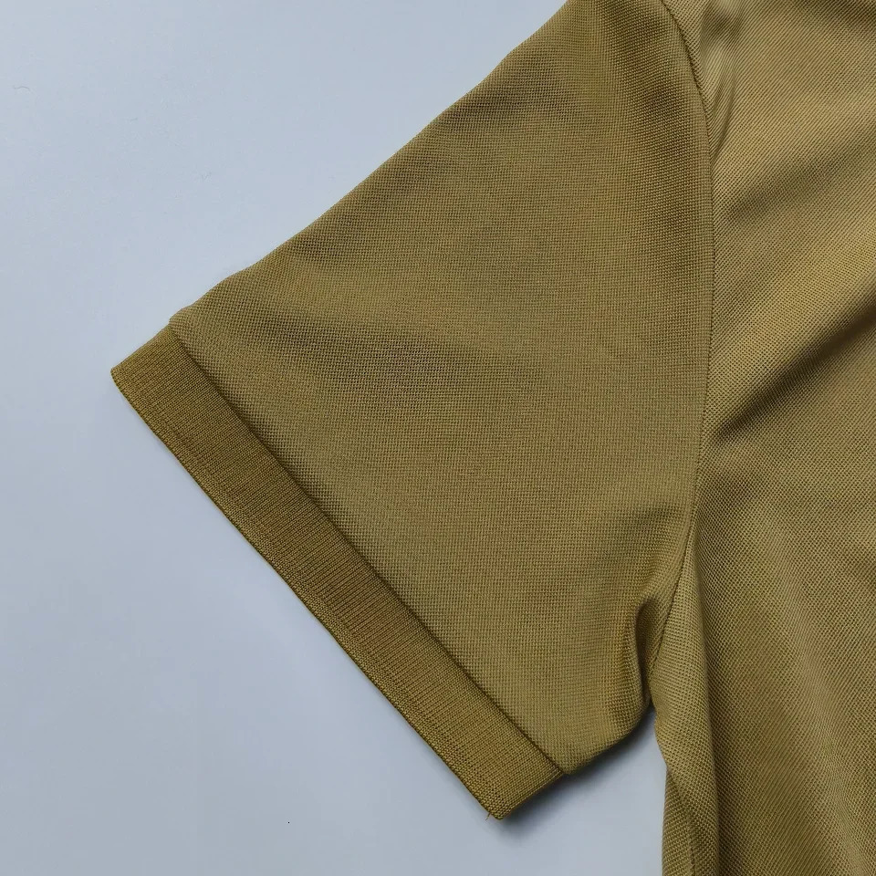 Summer polo shirt solid color letter y mens breathable short sleeved Tshirt casual top 250312