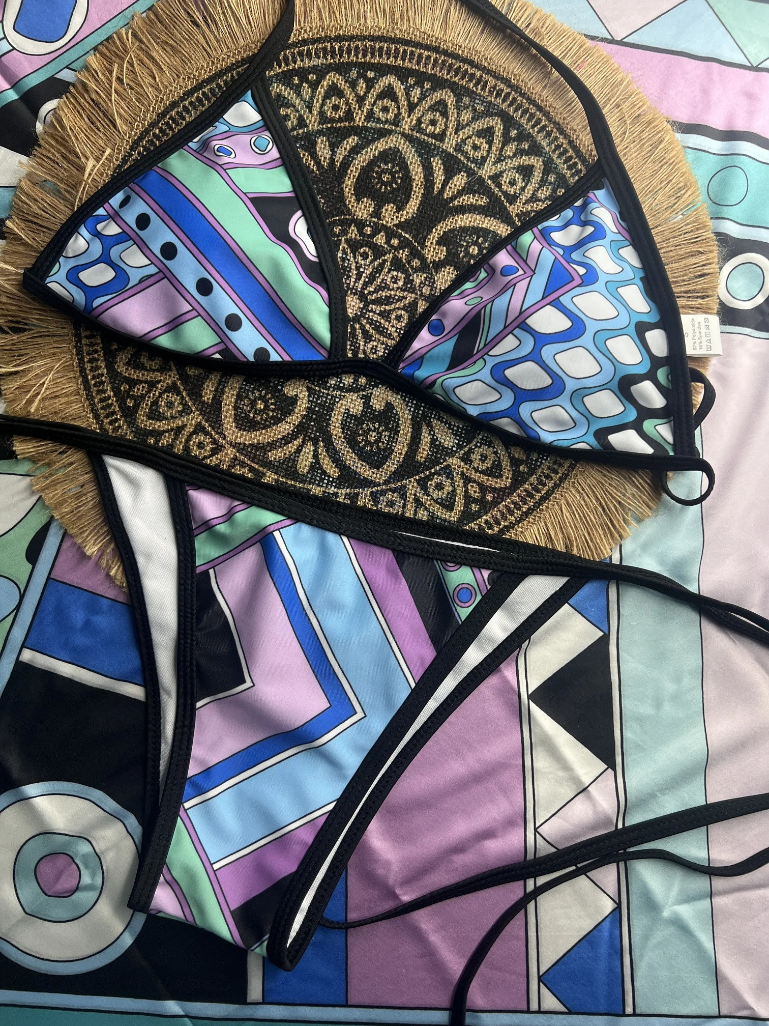 Skirt Bikini Women Swimwear Three Piece Of Bathing Suit Scarf Beachwear Sexy Swimsuit 250311