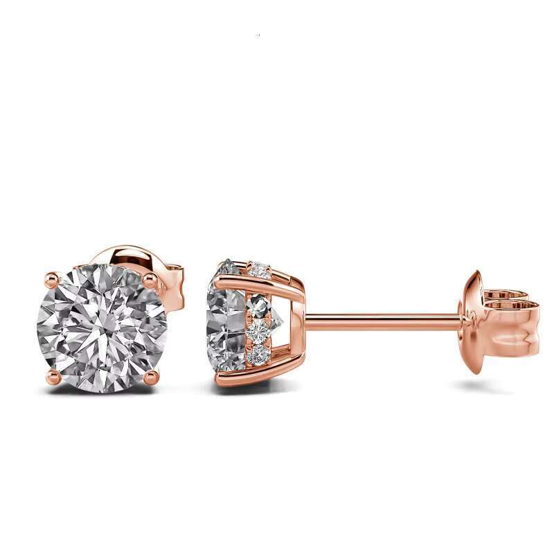 1 Carat 10k/14k/Gold Vvs Gra Set Classic Carbon Silica Earrings