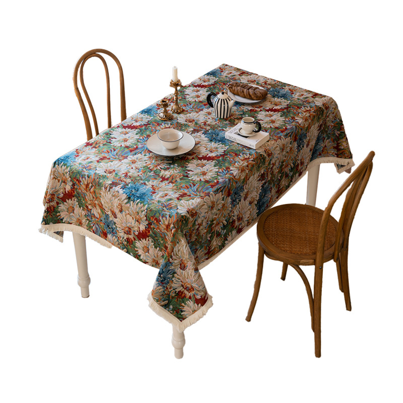 Retro Style New Rural Style Small Floral Cross-border Tablecloth Tablecloth Coffee Table Cloth Tablecloth