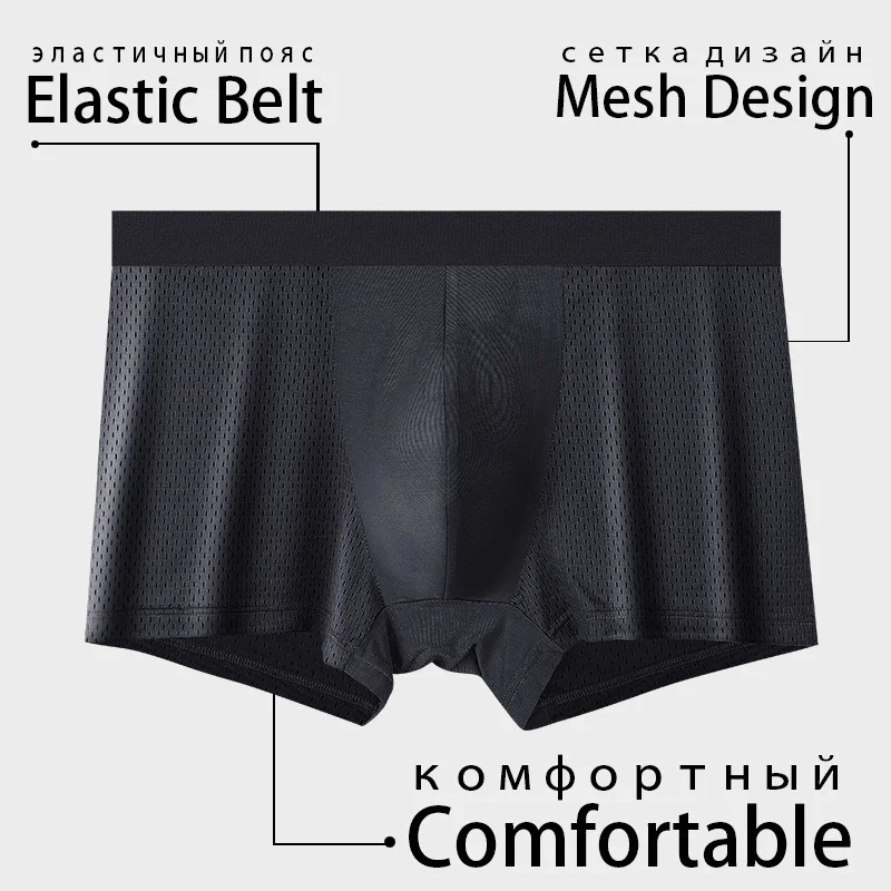 4pcs/lot Bamboo Fiber Mens Boxer Pantie Underpant plus size XXXXL large size shorts breathable underwear 5XL 6XL 7XL 8XL 250311