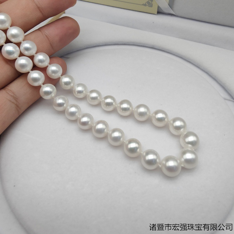 Mothers Day Gift 7-10MM Freshwater Pearl Necklace Glossy Bright Necklace S925 Silver Mother Chain Delivery Gift Box 240919