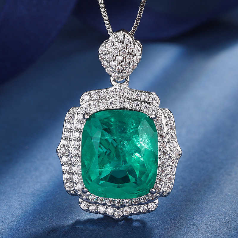 Zhuang Shengsheng Copper Bottom Gold Plated Simulated Grandmother Green Luxury Set Pendant 1 Ring 4 * 16 Earrings 12 * 14 W250312