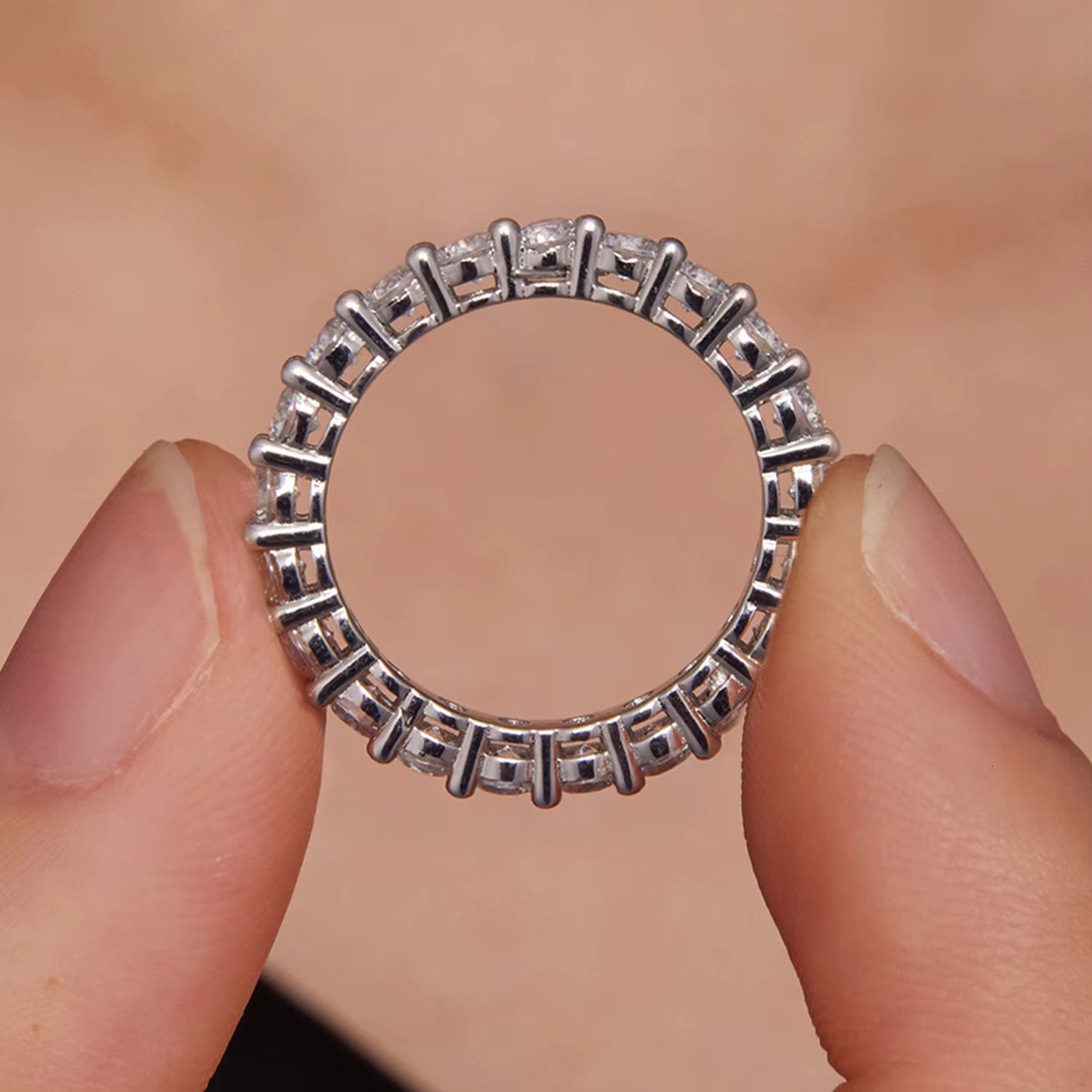 925 Sterling Silver Rings Moissanite Rings Bling Rings for Women