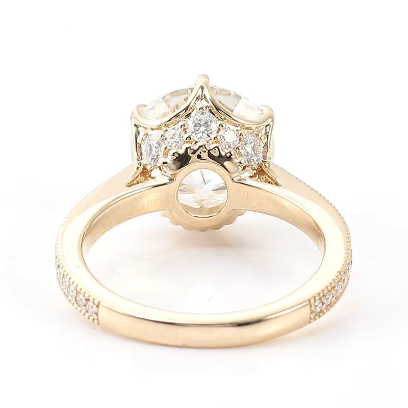 Moissanite Diamond Engagement Ring for Women 10K 14K 18K Gold 925 Silver Promise Jewelry Wedding Rings