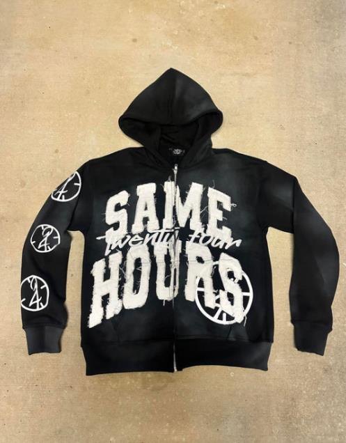 Harajuku Inspired Men's Retro Zippered Hoodie - Colorful Letter Print & Over-sized Fit