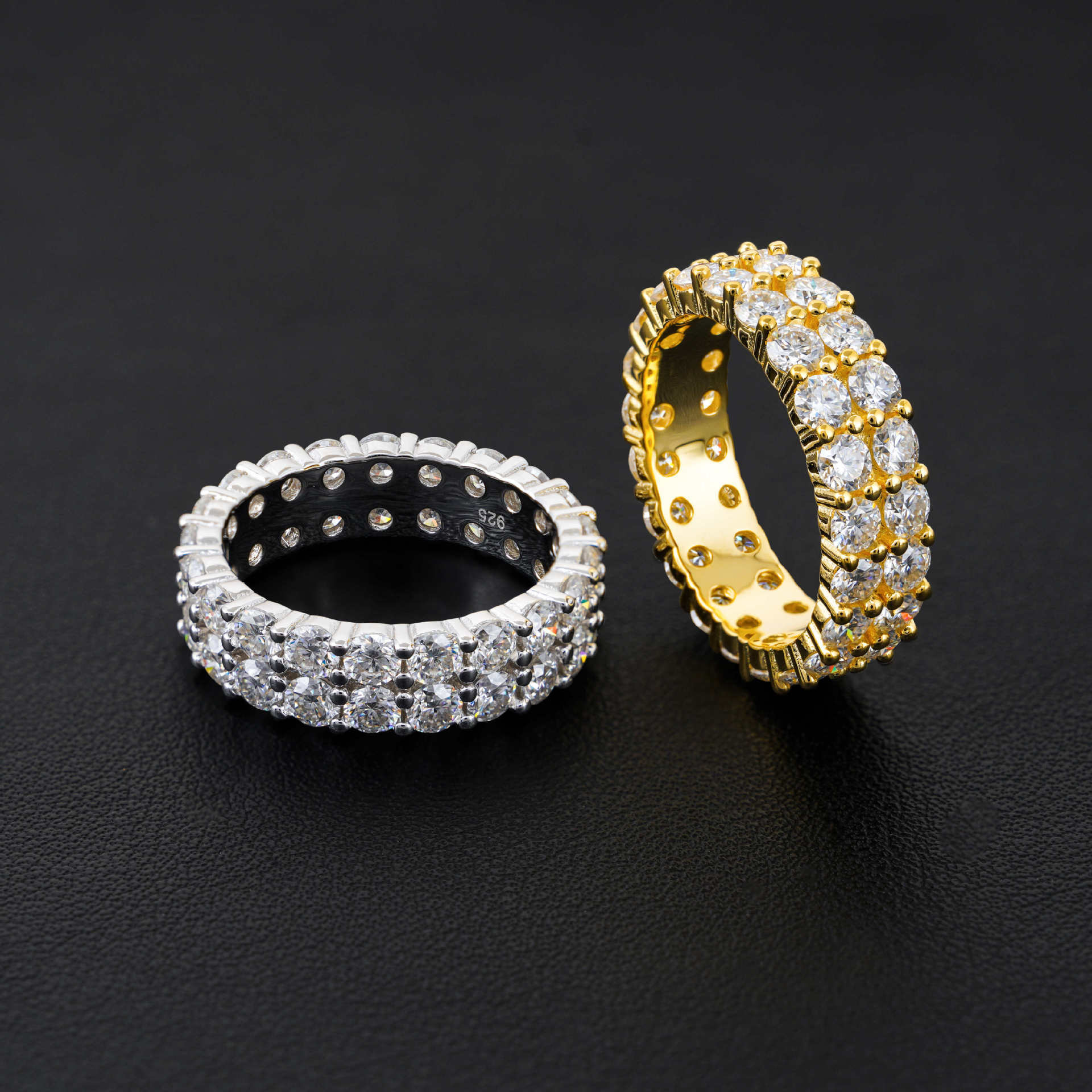 S925 Silver Moissanite Rings For Men And Women Iced Out Fashion Hip Hop Jewelry Pass Diamonds Tester Free Shipping