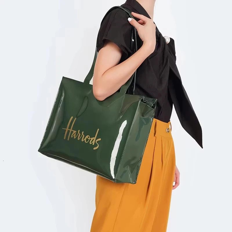 Simple Fashion Style Jelly Handbag For Woman Eco Friendly Flower Tote Shopping Bag Reusable Waterrproof PVC Shoulder Phone Bag 250305